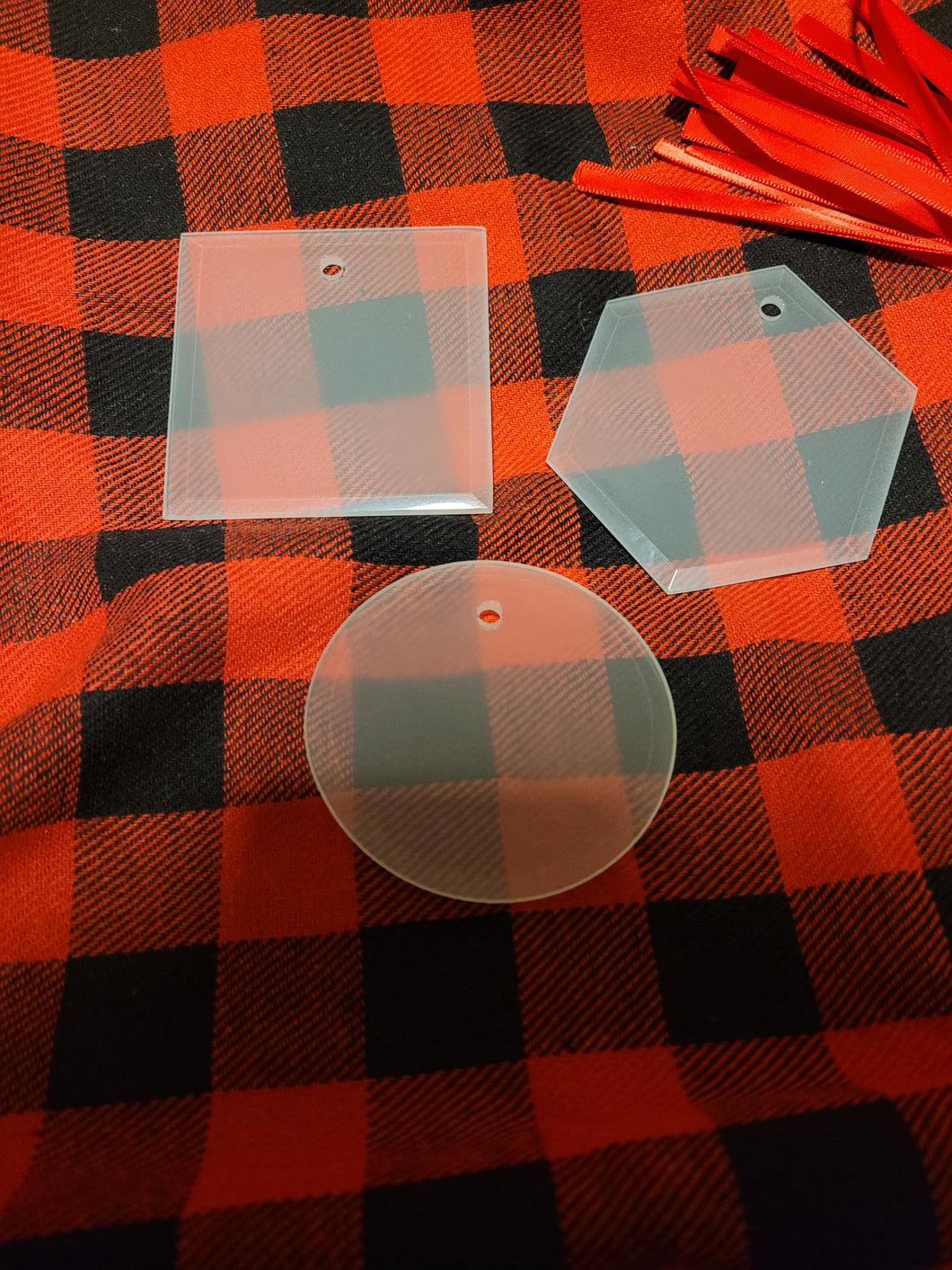 Frosted Glass Sublimation Ornaments