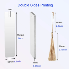 將圖片載入圖庫檢視器 Aluminum, double sided sublimation bookmark.
