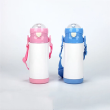 Load image into Gallery viewer, In Stock! Kid&#39;s Sublimation Water Bottle with Strap
