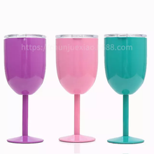 Load image into Gallery viewer, Stemmed Wine Tumbler with lid
