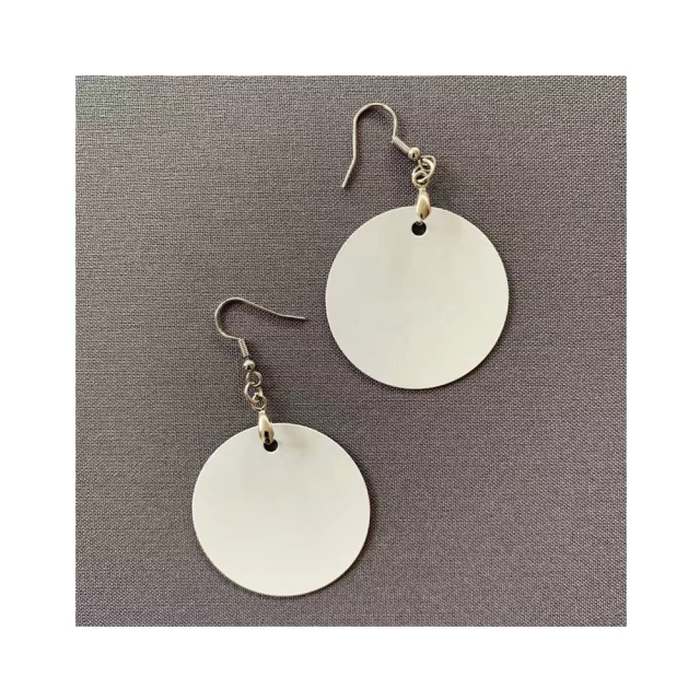 Aluminum Round Sublimation Earrings