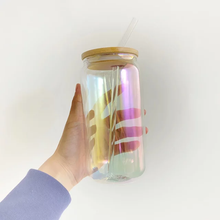 Load image into Gallery viewer, Iredescent/holographic Glass Tumblers
