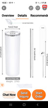 Load image into Gallery viewer, Available!! Sublimation Stainless Steel Skinny Straight
