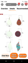 將圖片載入圖庫檢視器 Sublimation MDF Teardrop Earrings
